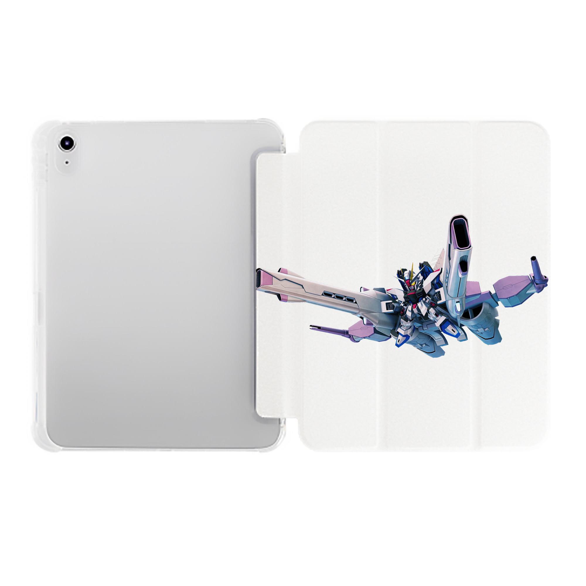 （画像用） 機動戦士ガンダム Mobile Suit Gundam IPad ケース ペン収納付き 三つ折りスタンド PUレザー×シリコン 対応機種9.5/10.5/10.9インチ